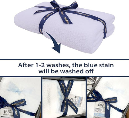 Everplush Diamond Collection Oversized Bath Towel – 1 Pieces, Super Soft & Highly Absorbent, Quick-Drying & Extra Large. Perfect for Bathroom, Pool, Swimming Use(White, 30" x 56" 1PK)