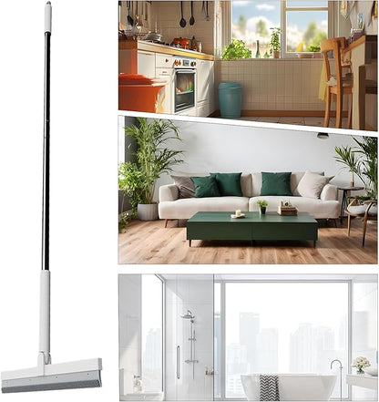 Magic Broom- Floor Squeegee Scrubber | Convenient Household Cleaning Broom for Floor, Window Scrubber with 180 Degree Rotating Head, Household Wiper for Garage Courtyard Shower Bathroom Marble Glass