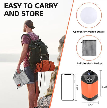 Portable Shower for Camping, 7800mAh Rechargeable Camping Shower with 3 Spray Modes, IPX7 Waterproof Portable Shower Pump for Outdoor, Hiking, Travel, Car, Pet-Long-Lasting Battery & Powerful Suction