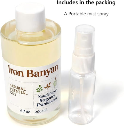Sandalwood Bergamot Frankincense Essential Oil Blend 200ML - for Home Aromatherapy Diffuser