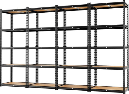 LEVELEVE 5-Tier Heavy Duty Storage Shelving Unit, 2000 lbs Capacity, Adjustable Metal Utility Shelf, 35" L x 16" W x 73" H for Garage, Kitchen, Pantry, Basement, Bathroom, Laundry,4 Pack