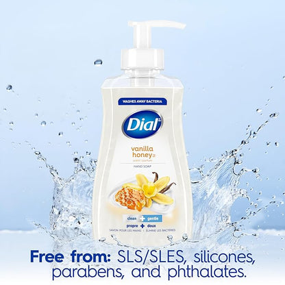 Dial Liquid Hand Soap, Vanilla Honey, 7.5 fl oz, Pack of 12
