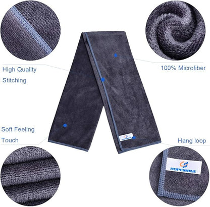 HOPESHINE Gyms Towels for Men & Women Microfiber Exercise Fitness Home Absorbent Sweat Yoga Towels Sports Towels Soft Fast Drying 16inch x32inch 3-Pack
