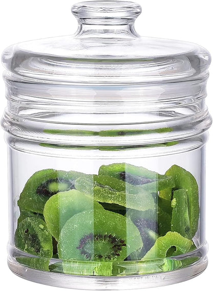 35 oz Reinforced Small Acrylic Storage Jar, Airtight Lid Cookie Jar | Suitable for Cookies, Dried Fruits, Nuts, Herbs,Cereals,etc