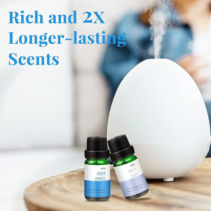 Fragrance Oil Set, MitFlor Clean Essential Oils for Diffusers for Home, 6 x10 ml, Fragrance Oil for Candle Soap Making, Aromatheraphy Oils Gift Set, Fresh Linen, Pure Soap and More Scents