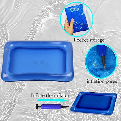 2 PCS Inflatable Pool Foot Bath Basin, Portable Foot Bath Basin, Foot Soaking Bath Basin for Pool Entry Ladder, Swimming Pool Clean Feet Pedicure Supplies