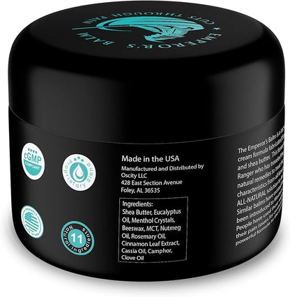 The Emperor's Balm Muscle Pain Relief Cream – Fast-Acting, Non-Greasy, Long-Lasting Natural Formula – Soothing Rub for Back, Shoulder, Neck, Knee & Joints – Whole Body - 2oz
