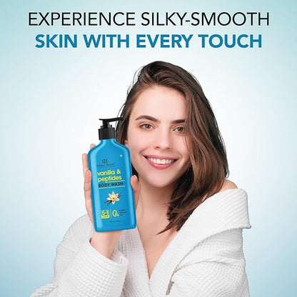 Botanic Hearth Vanilla Body Wash – Hydrating 5-in-1 Shower Gel with Warm Vanilla Aroma, Gentle Daily Cleanser for All Skin Types, Sulfate & Paraben Free – 16 fl oz