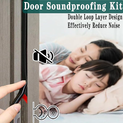 Door Seal Strip for Door Frame, Rubber Weather Stripping Door Seal, Self-Adhesive Extra Thick Insulation Strip, Soundproofing, Dustproof, Large Gap Filler (White, 20 Ft)