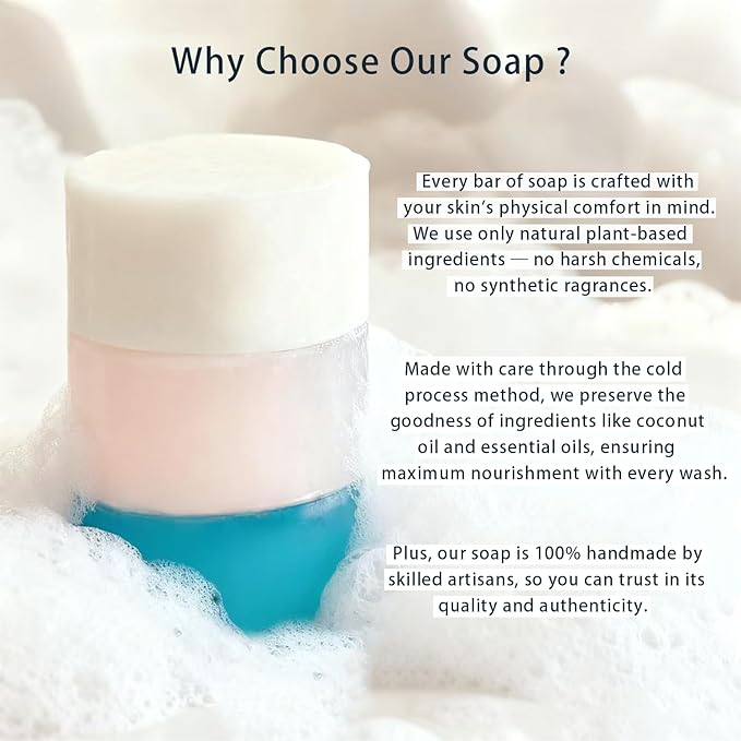 Rebalancing Soap Bar for Face & Body & Bath 3Pack 3.3Oz, with Premium Amino Acid Essential Oils, Plant Based Cold Process Cleansing Bar Soap Wash for Women and Men All Skin
