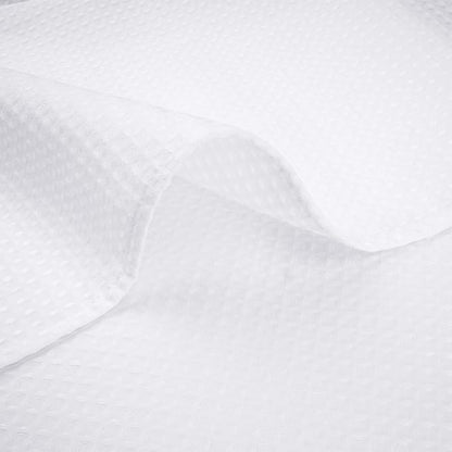 River Dream Stall Heavyweight No Hooks Required Dotted Waffle Weave Shower Curtain with Snap in Liner - 36W x 74H,Hotel Grade,Spa Like Bath Curtain,White