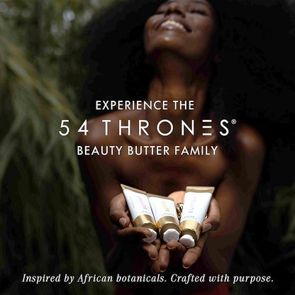 54 Thrones African Beauty Shea Butter, Intensive Dry Skin Support, Moisturizing Body Butter for Women, Moisturizing Body Balm and Cream, Locks in Moisture, Kenyan Hibiscus + Moroccan Rose, 1.7 oz