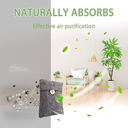 Charcoal Bags Odor Absorber (10x100g+4x200g) Activated Bamboo Charcoal Air Purifying Bags Charcoal Odor Eliminating Bags for Home & Car Shoes, Closet, Pet -14 PACK