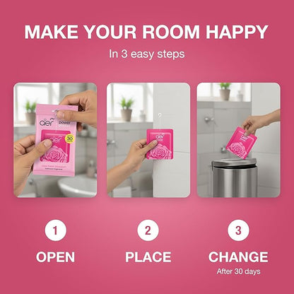 Godrej Aer Power Pocket Bathroom Fragrance - Fresh Blossom, 10g (Pack of 6)