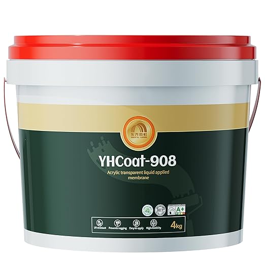 1 Gallon Transparent Waterproof Coating, Clear Acrylic Sealant Invisible Adhesive Leak Repair Agent for Concrete, Wall, Wood, Brick, Stone, Water-Based Outdoor & Indoor Sealer 4KG