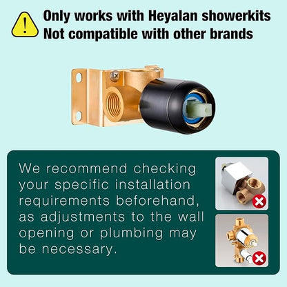 Heyalan 8 Inch Shower Head and Handle Set Square Shower Faucet Set Bathroom Rainfall Shower System Stainless Steel Showerhead Single Function Shower Trim Kit,Female Thread Valve,Oil Rubbed Bronze