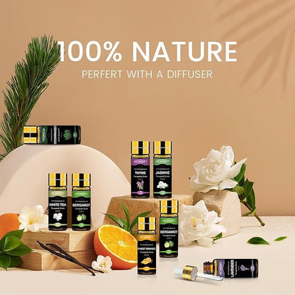Essential Oil Set 80 Pcs - 100% Natural Essential Oils Kit-Perfect for Diffuser, Humidifier, Massage,Soap, Candle Bath Bombs Making, 80 * 5ML(0.17oz), Christmas Gift for Aromatherapy Lover