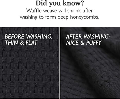 GILDEN TREE Bathroom Mat Absorbent Cotton Quick Dry for Shower, Bath & Bathtub Washable Thin, Modern Style (Faded Black)