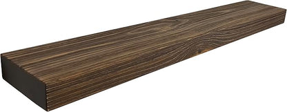 joelsantiques 42 Inch Wooden Floating Shelves for Wall - 42x10x2 in - Made of Natural Wood - Long Heavy Duty Rustic Wall Shelves for Bedroom - Perfect for Living Room, Kitchen - Medium Brown