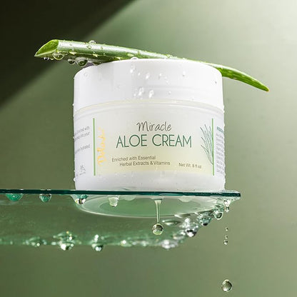 Deluvia Miracle Aloe Cream | Face & Body Moisturizer with Vitamin E & Organic Aloe Vera | Hydrating, Soothing for Dry Skin | Psoriasis, Eczema - 2 oz Compact Travel Size