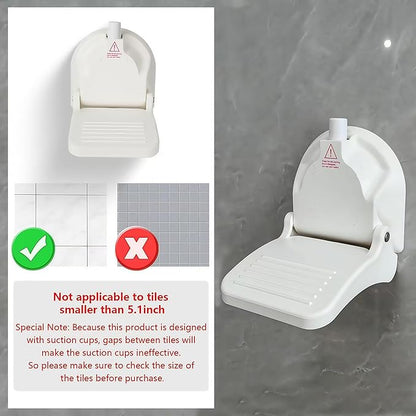 Shower Foot Rest for Shaving Legs,Shower Shaving Foot Rest,Foot Rest for Shower with Powerful Suction Cup,Foldable Shower Shaver Foot Rest Suitable for RV Bathroom,Easy to Carry While Traveling