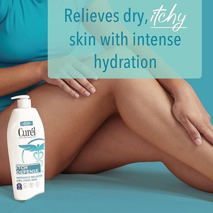 Curel Itch Defense Lotion for Sensitive and Dry Skin, Hand and Body Lotion that Helps Prevent Flare-Ups, Soothes Itchy Skin, Ceramide Moisturizer, Body Care, Bulk, 13 Oz (Pack of 3)