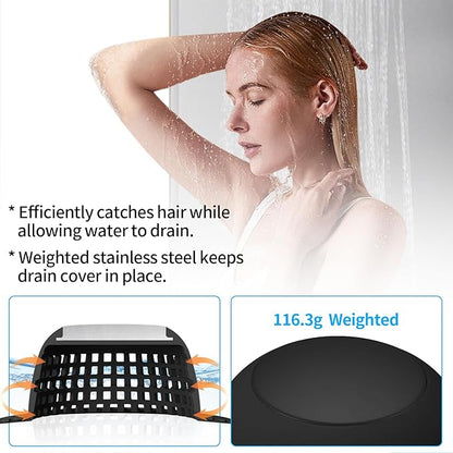 Shower Drain Hair Catcher Bathtub Drain Cover Shower Protector for Pop-Up & Regular Drains