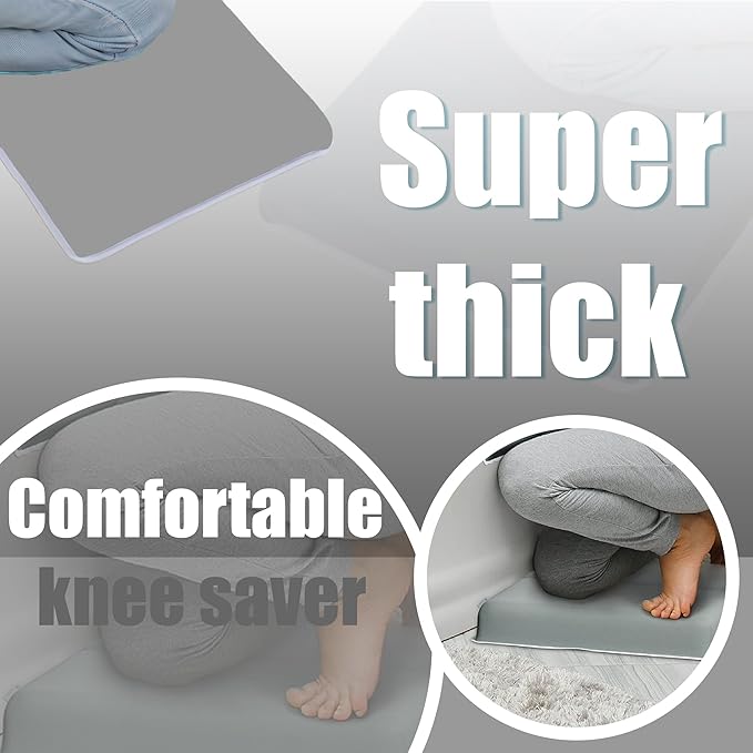 Supa Ant Baby Bath Kneeler and Elbow Rest Pad –Mom’s Choice Award Winner –US-Designed Extra Thick Bathtub Kneeling Pad with 8 Suction Cups, 5-Pocket Organizer, Non-Slip, Cushioned, Durable (Gray)