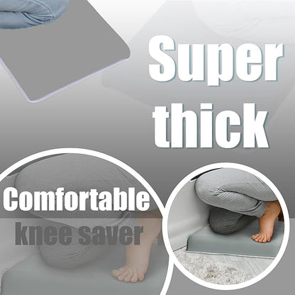 Supa Ant Baby Bath Kneeler and Elbow Rest Pad –Mom’s Choice Award Winner –US-Designed Extra Thick Bathtub Kneeling Pad with 8 Suction Cups, 5-Pocket Organizer, Non-Slip, Cushioned, Durable (Gray)