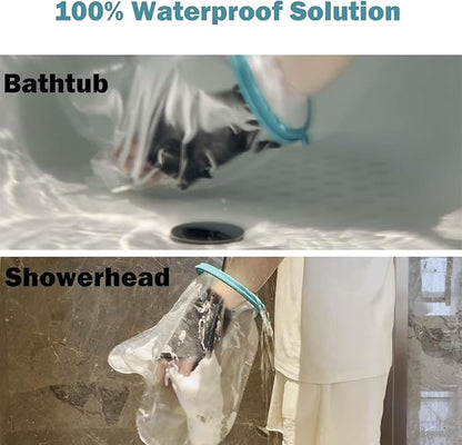 Cast Covers for Shower Foot Soft Green Adult, Waterproof Cast Cover/Bag, Cast Protector for Shower Arm Post Surgery, Shower Sleeve for Arm Cast Showering/Swimming