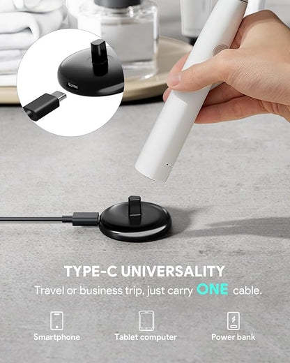 Charger Base Compatible with Philips Sonicare Electric Toothbrush HX Series, Ultra-Thin Type C Travel Charger for Philips HX3000/ HX6000/ HX8000/ HX9000 Series, Fast Charging Portable, Black