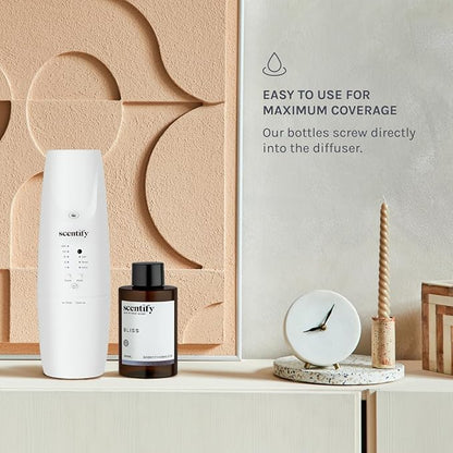 Scentify Bliss Aroma Oil Refill Scent for Oil Diffusers - Eucalyptus, Bergamot, Tea & Powdery Scents - Luxurious Relaxing Aromatherapy Diffuser Fragrance 470ml, 16 oz