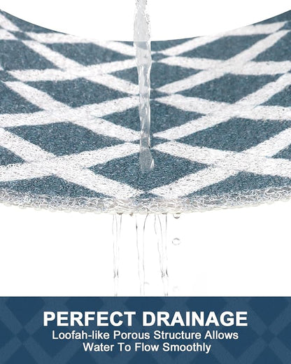 Shower Mat Non Slip - Quick Drying Anti Slip Shower Mats for Inside Shower, Soft PVC Loofah Foot Scrubber Mat, Extra Large Bath Mat for Shower, Tub, Bathroom, Floor, Kitchen, Home, Pool, Hotel