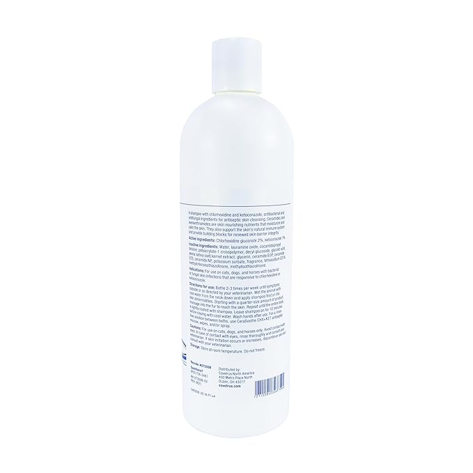 CeraSoothe CHX+KET Antiseptic Shampoo for Dogs, Cats, and Horses - 16oz