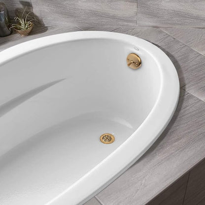 Artiwell Trip Lever Tub Trim Kit Set With Trip Lever Overflow Face Plate, Trip Lever Bathtub Drain with Strainer, Overflow and Matching Screws (BRUSHED GOLD)
