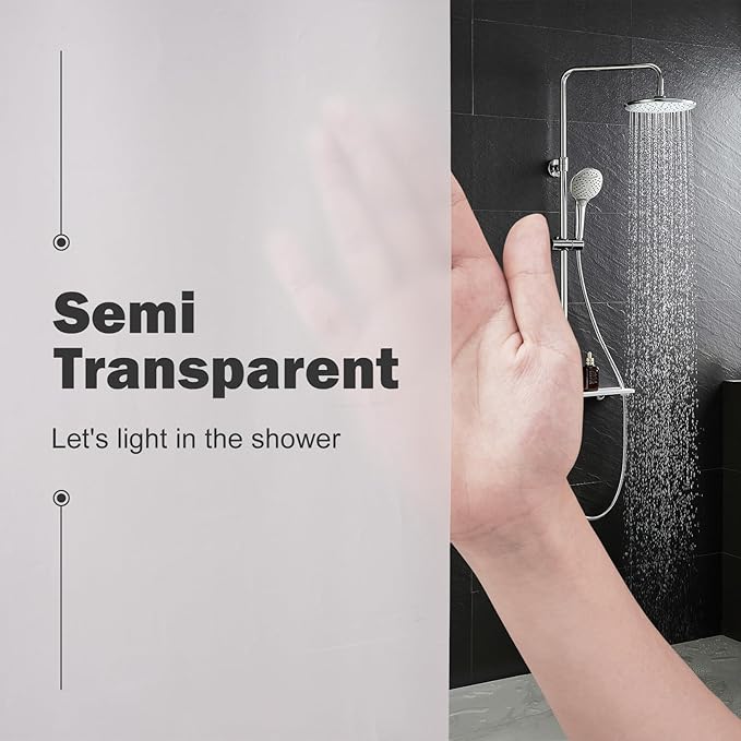 UFRIDAY Extra Long Shower Curtain Liner 72x94 inches,PEVA Frosted Plastic 94 inch Long Shower Liner Waterproof Opaque Shower Curtain for Bathroom with 5 Bottom Magnets with Rustproof Grommets