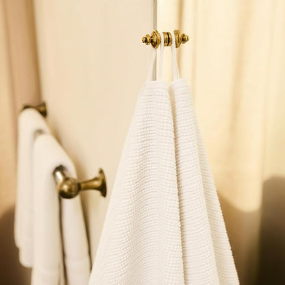 Preston Lane Douro Hand Towel Set – 2 Pack Luxury Cotton Towels, Ultra Soft & Absorbent, Quick-Dry Spa-Quality Bathroom Towels, Made in Portugal, Alabaster