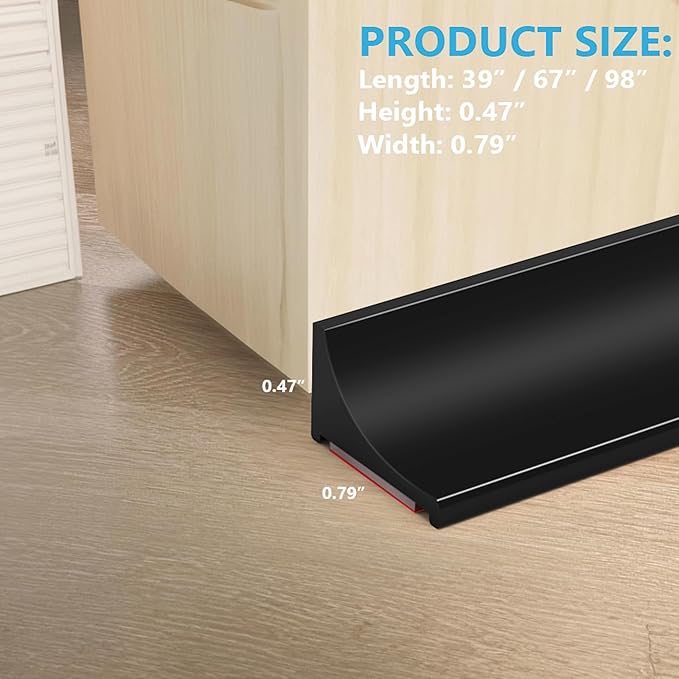 39Inch Shower Threshold Water Dam, Self-Adhesive Silicone Shower Barrier Water Stopper Shower Door Bottom Seal Strip Shower Splash Guard for Bathroom Kitchen Bathtub