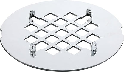 4-1/4 inches Snap-On Round Shower Drain Cover, Stainless Steel (Chrome)