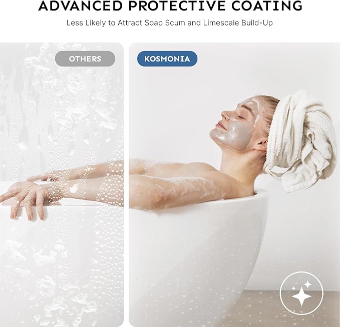 Bathtub Shower Door - 58-60" W×59" H Adjustable Aluminum Frame - 1/4 Tempered Glass with Clear Anti-Explosion Film - 4 Aluminum Rollers - Sliding Glass Door for Tub