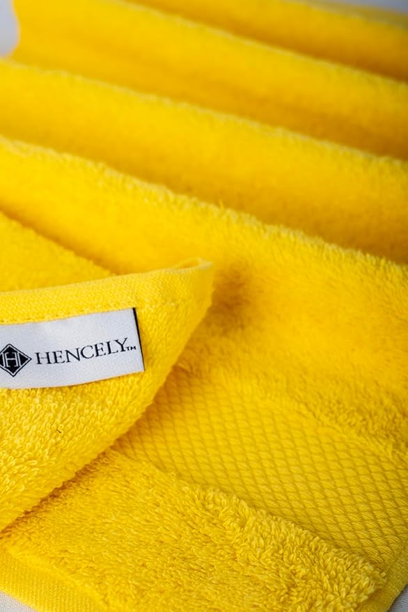 Hencely Bath Sheet Set of 2-(35x64 Inches)-Luxury Extra Large Oversized Towels, 100% Cotton - Quick Dry, Highly Absorbent, Super Soft - Ideal for Spa, Hotel, Bathroom - (Bath Sheets 2 Pack, Yellow)