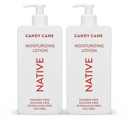 Native Body Lotion with Naturally Derived Ingredients - Candy Cane - Silicone, Paraben, & Dye Free Leaving Skin Soft and Hydrating | Holiday Seasonal Scent Bundle, 16.5 oz - 2 Pk