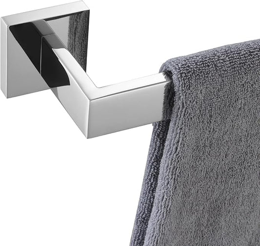 KOKOSIRI 16-Inch Single Towel Bar, Bathroom Kitchen Towel Holder, Wall Mounted SUS304 Stainless Steel Towel Rack, Polished Chrome, B4003CH-L16