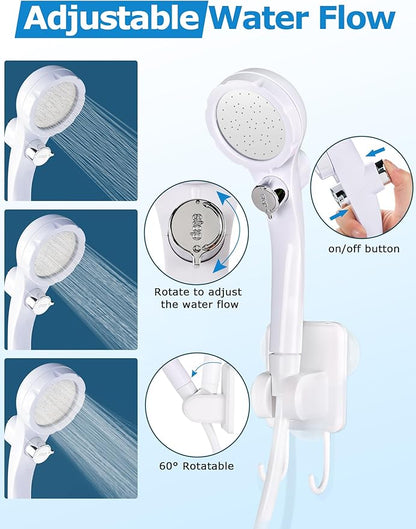 innhom Portable Camping Shower, 6000mAh Rechargeable Camp Shower Pump with LED Display, 2 Mode Electric Portable Shower for Camping, Hiking, Travelling, Washing