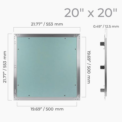20" x 20" Drywall Access Panel – Waterproof Aluminum Frame Gypsum Hatch – Wall & Ceiling Inspection Door – Easy Install Removable Cover for Plumbing Electrical Utility & Ventilation Access