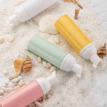 Tekson 3 PCS Soap Foam Bottle (2 oz), Empty Travel Foaming Lash Shampoo for Cleanser, Dispenser (Green)