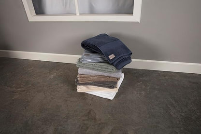 Maisonette Elegance 100% Organic Cotton Turkish Bath Sheets - Soft Absorbent Oversized Bathroom Towels - Ideal Quick Dry Extra Large Luxury Towel Set for Shower (35" x 70", 2 Pack) - Dark Grey (Stone)