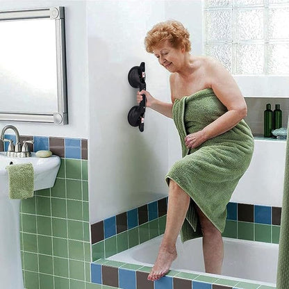 15inch Suction Shower Grab Bar, Portable Shower Handle Bar Suction Grip Bar Bathtub Handle with Strong Suction Cup Fitting and Rapid Release for Bathroom(Max Capacity :300lb