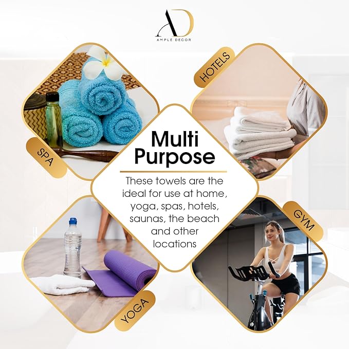 Ample Decor 100% Cotton Washcloths Set of 50 - Highly Absorbent, Popcorn Textured - Mulaayam Collection - White 12 X 12 Inch