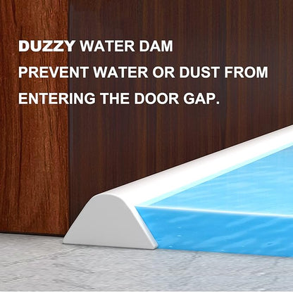 Duzzy 39 Inch Collapsible Shower Water Dam, Shower Threshold Water Stopper Barrier and Retention System and Keeps Water Inside Threshold Dry and Wet Separation, Suitable for Bathroom & Kitchen